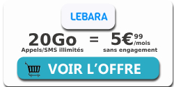 Lebara mobile forfait 20 Go