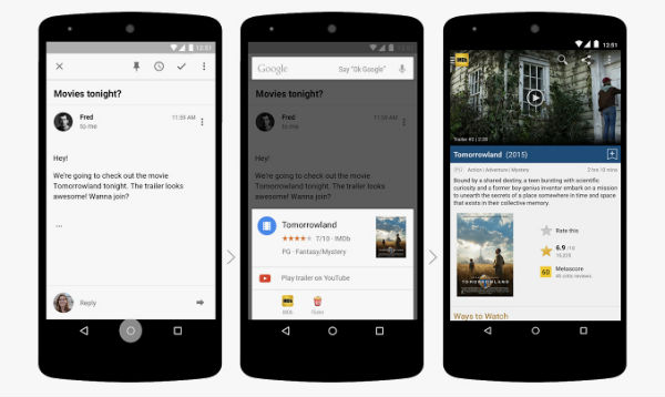 Google Now On Tap arrive sur Android M Developer Preview