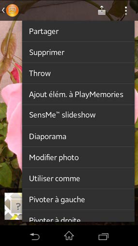 Sony Xperia L : menu album