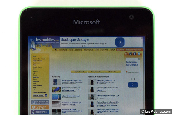Microsoft Lumia 535 : écran