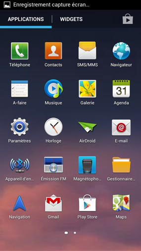 Sony Xperia L : menu applications