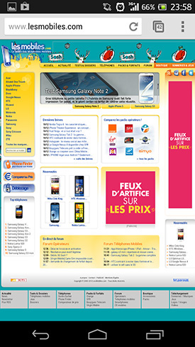 Sony Xperia SP : navigateur Web