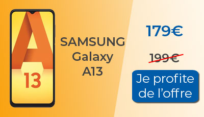 Le Samsung Galaxy A13 est moins cher chez Boulanger