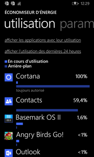Microsoft Lumia 532 : Economiseur d'énergie