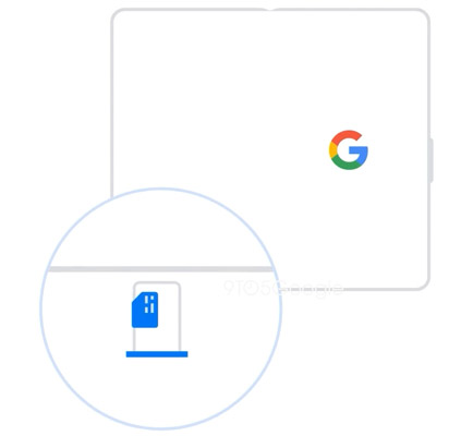 Google pixel fold animation carte sim