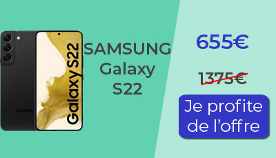 Le Samsung Galaxy S22 est au meilleur prix chez Rakuten