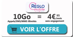 Mini forfait mobile Réglo Mobile 10 Go à 4,95 ?/mois