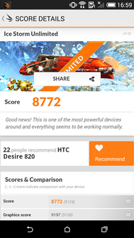 HTC Desire 820 : 3DMark