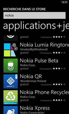 Nokia Lumia 720 applications