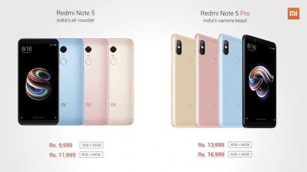 Xiaomi présente en Inde le Redmi Note 5 Pro