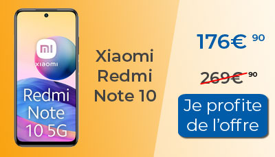 Le Xiaomi Redmi Note 10 5G est moins cher chez Rakuten
