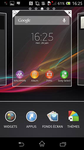 Sony Xperia L : interface utilisateur
