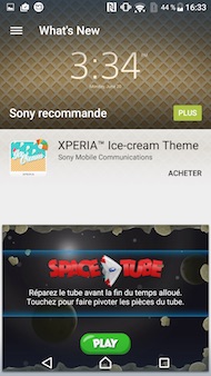 Sony Xperia X Performance interface