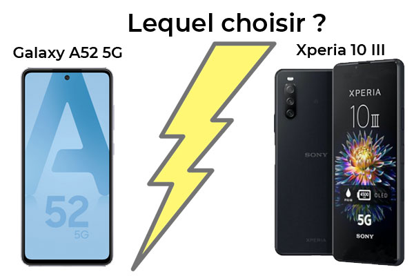 Samsung Galaxy A52 5G contre Sony Xperia 10 III, lequel est le meilleur ?