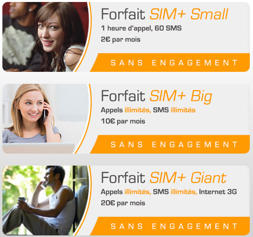 SIM+ : les forfaits Small, Big et Giant