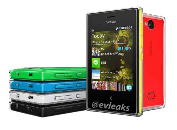 Le Nokia Asha 502 laisse apparaître ses différents coloris