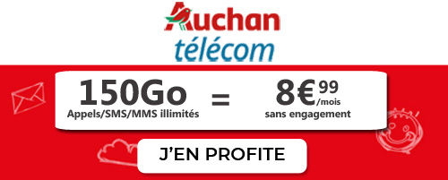 Forfait Auchan Telecom 150Go