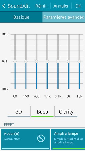 Samsung Galaxy S5 : lecteur audio