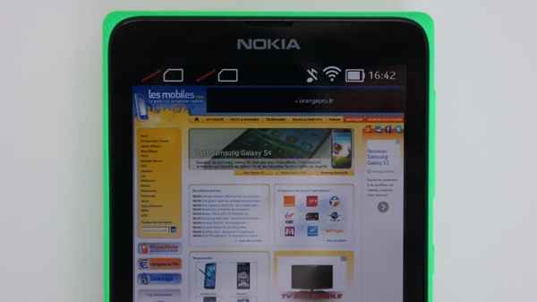 Nokia X : écran