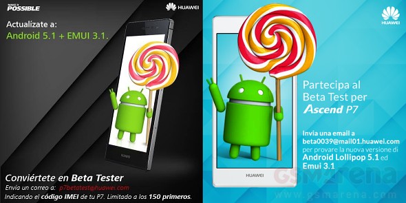 Huawei Ascend P7 : Android Lollipop entre en bêta publique