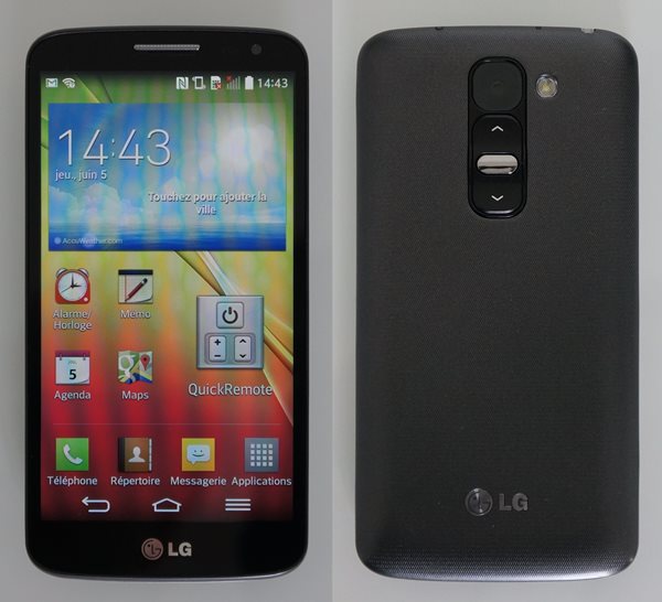 LG G2 Mini : avant / arrière