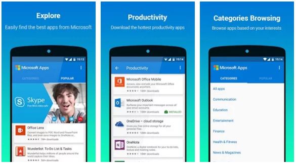 Microsoft Apps : toutes les applications de Microsoft en un clic sur Android