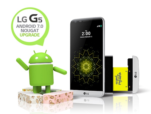 LG commence à déployer Nougat sur le G5
