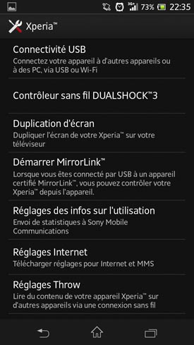 Sony Xperia SP : contrôleur sans fil DualShock 3
