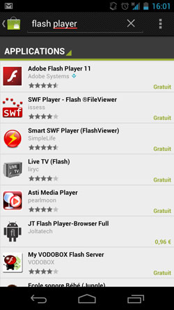 Samsung Galaxy Nexus : Flash Player enfin disponible au téléchargement pour Android 4.0 ICS 