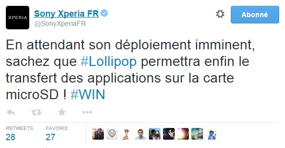 Sony Xperia Z3 : Android 5.0 Lollipop prévu la semaine prochaine en France