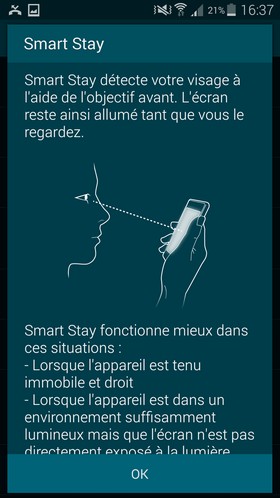 Samsung Galaxy S5 : Smart Stay