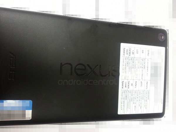 Photos en fuite de la Google Nexus 2 7''