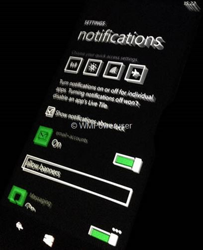 Windows Phone 8.1 : son centre de notifications se précise en photo