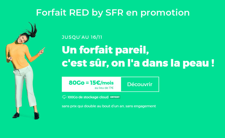 RED by SFR prolonge la promotion de son forfait mobile 80 Go