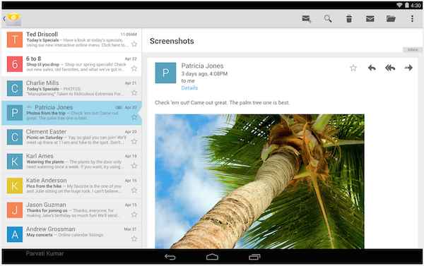 Google publie la version Android stock de son client mail