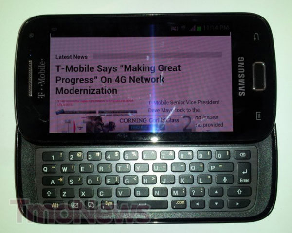 Samsung T699 : la première photo d'un nouveau smartphone Android 4.0 ICS à clavier qwerty