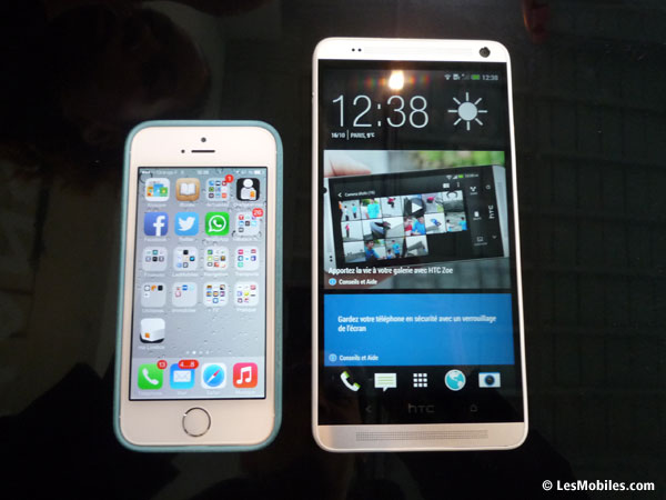 Apple iPhone 5S et HTC One Max
