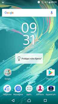 Sony Xperia XA : écran d'accueil