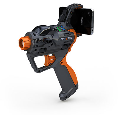 App Tag, un pistolet-accessoire pour des Laser Games en réalité augmentée sur les iPhone et les Android !