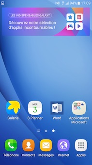 Samsung Galaxy J7 2016 interface