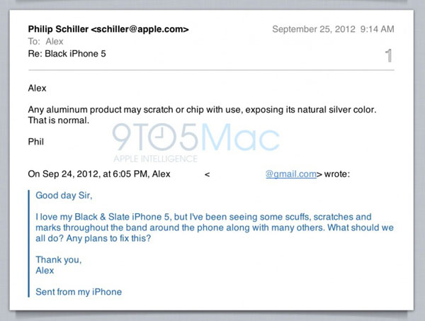 iPhone 5 : Le vice-président d'Apple Phil Schiller estime « normales » les traces de rayures