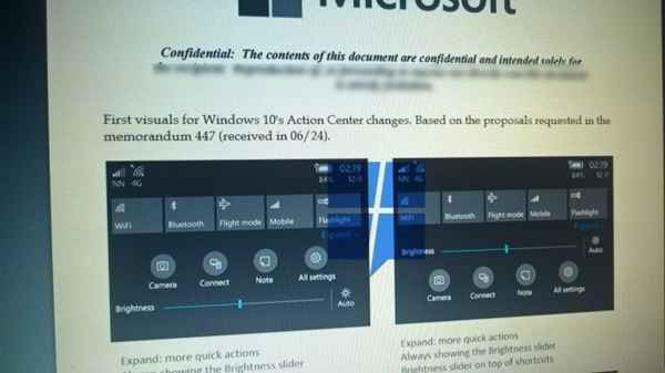 Microsoft travaillerait sur de nouveaux raccourcis pour l'Action Center de Windows 10