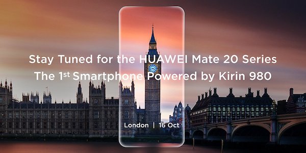 Rendez-vous le 16 octobre pour découvrir les Mate 20 et Mate 20 Pro de Huawei