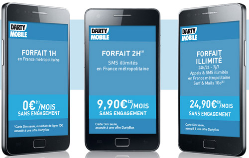 Nouveaux forfaits Darty Mobile dont un forfait à 0 euro