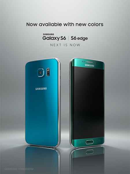 Samsung lance le Galaxy S6 bleu topaze et le Galaxy S6 Edge vert émeraude