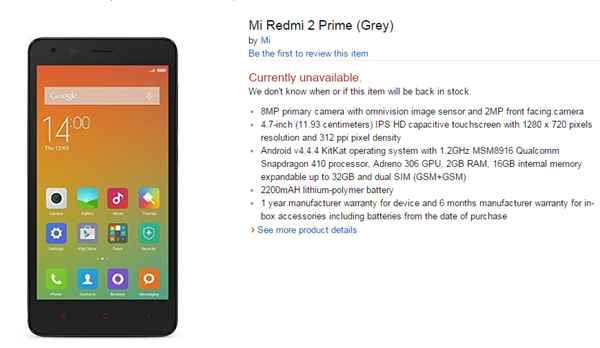 Xiaomi s'apprêterait à lancer un Redmi 2 Prime en Inde