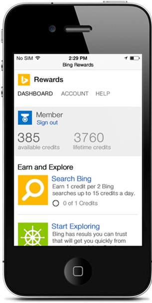 Microsoft adapte son programme de fidélité Bing Rewards aux mobiles