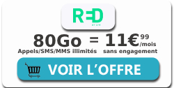 Forfait 4G 80 Go de RED by SFR