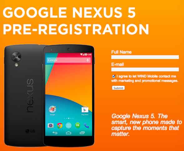 Google Nexus 5 : les caractéristiques officielles en fuite