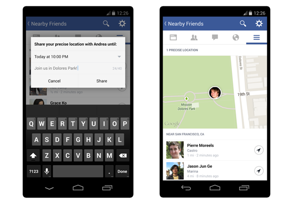 Facebook permettra bientôt aux utilisateurs de partager leur localisation avec Nearby Friends